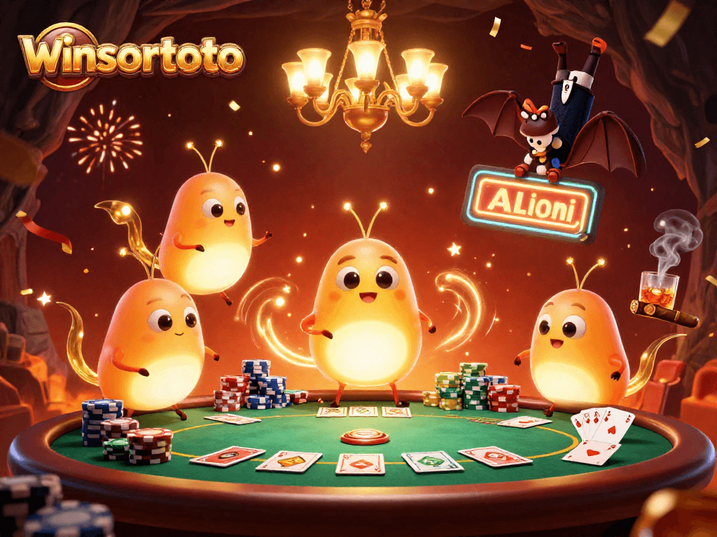 Memenangkan permainan di winsortoto dengan cahaya serangga bercahaya di kasino yang hidup