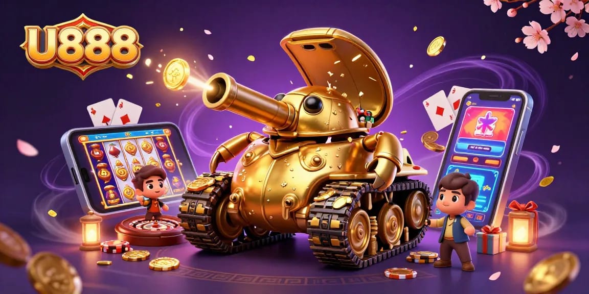 U888 showcases thrilling betting experiences with a miniature casino in a golden beetle tank.