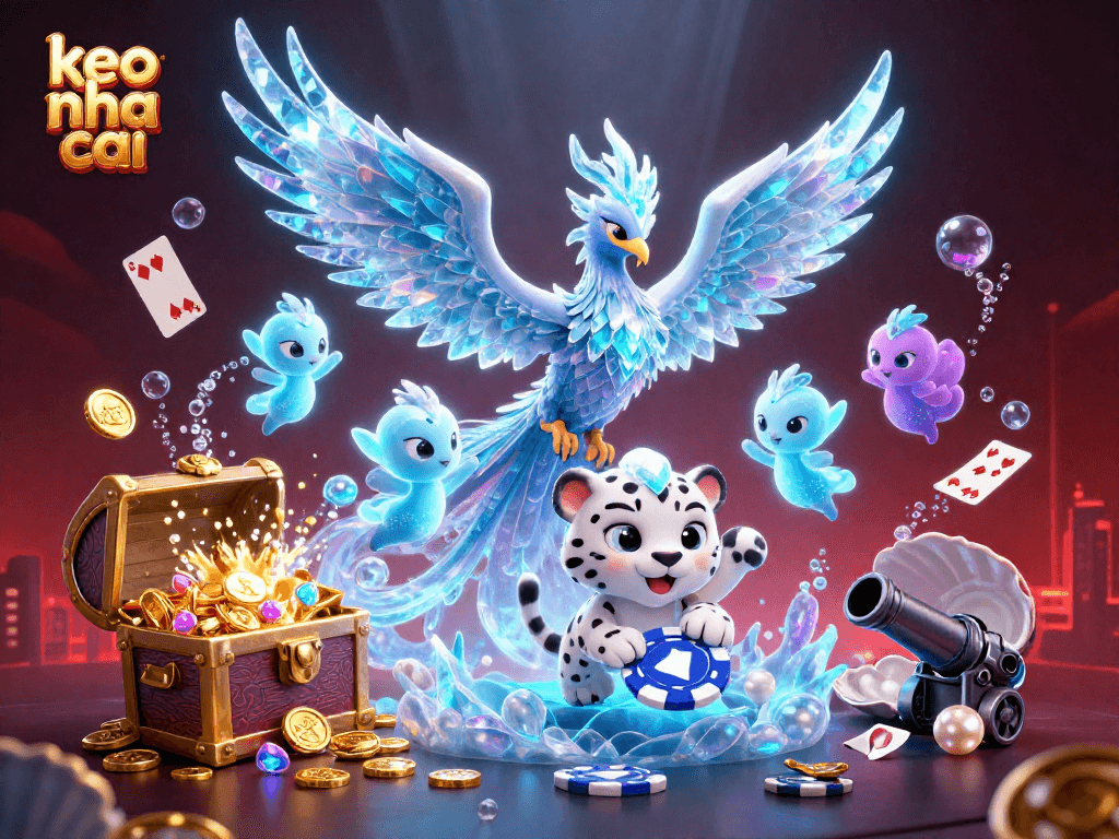 Engage with keo nha cai in this vibrant underwater casino scene full of excitement and action.