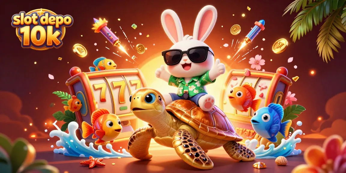 Mainkan slot depo 10k dengan karakter lucu dan simbol keberuntungan dalam ilustrasi 3D yang menarik.