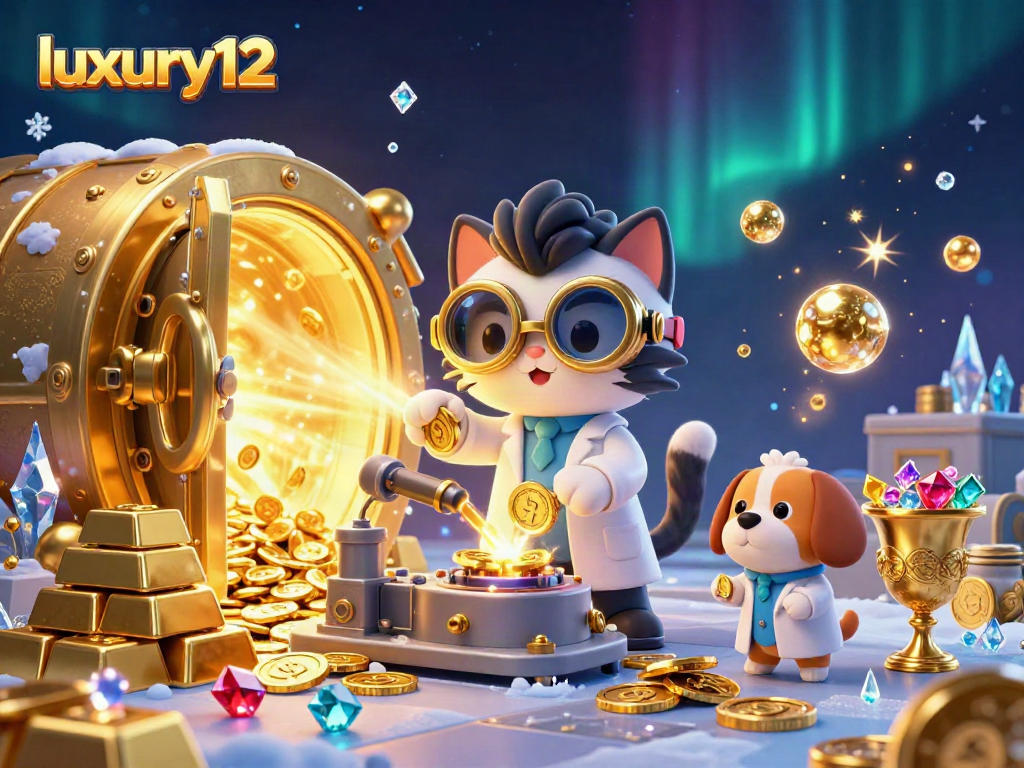 Engage with luxury12's enchanting casino adventure featuring a mad scientist cat and gold riches.