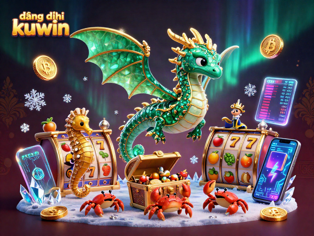 Experience the excitement of đăng ký kuwin and gaming with a vibrant slot scene featuring elegant sea creatures.