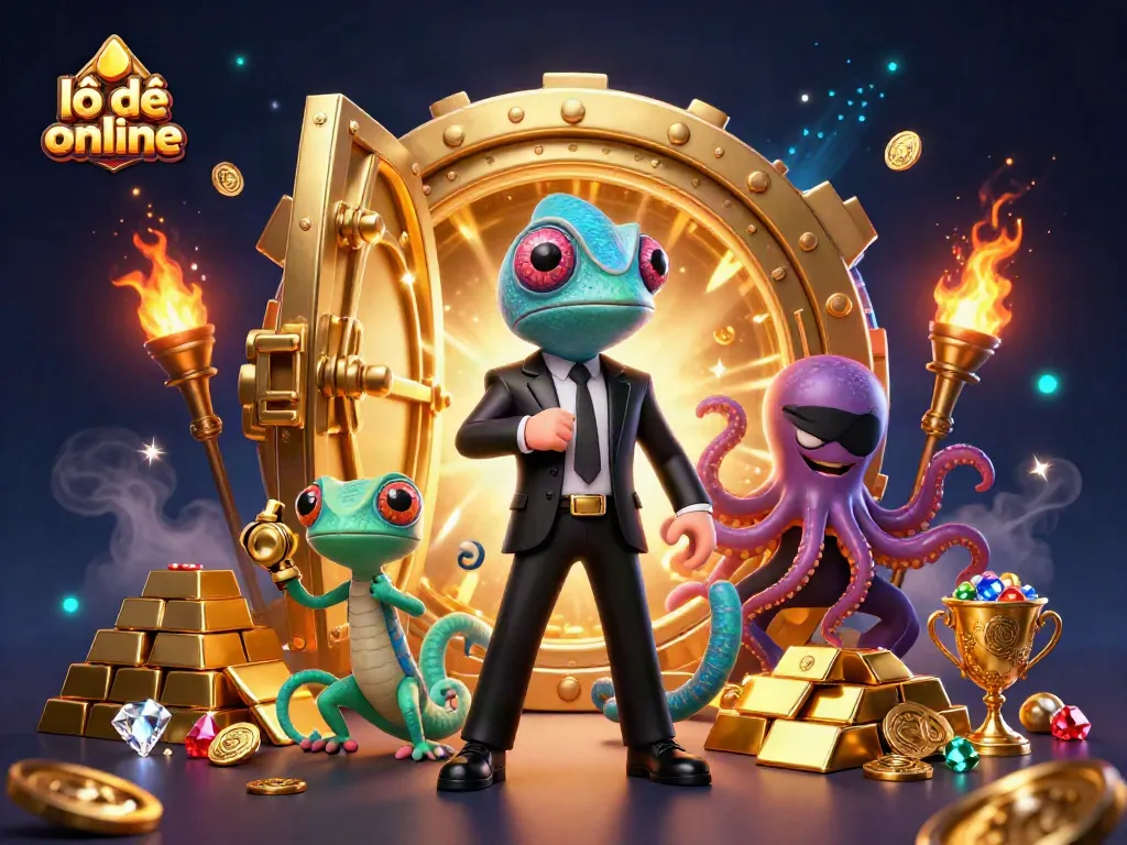 Experience the thrill of lô đề online with vibrant characters and dynamic casino elements in a rich 3D world.