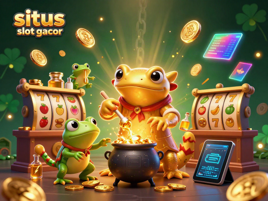 Experience thrilling spins on situs slot gacor with a golden salamander and vibrant slot elements.