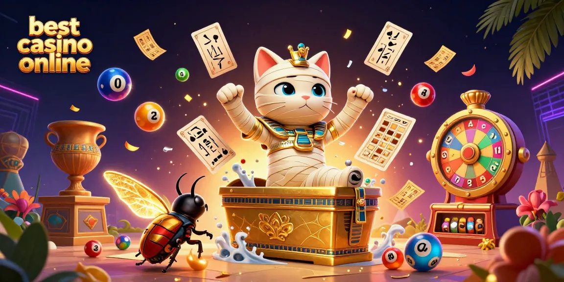 Play exciting games at the best casino online with our vibrant pyramid casino illustration!