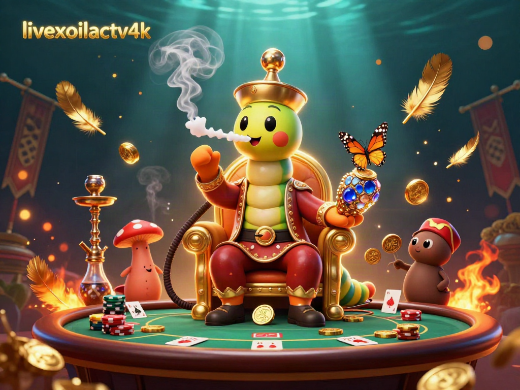 Experience thrilling poker action with livexoilactv4k in this vibrant 3D casino scene.