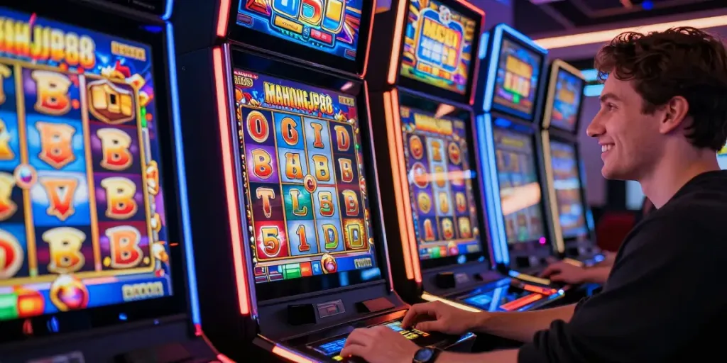 Player enjoying an exciting slot gacor game online at MAHJONGJP88.