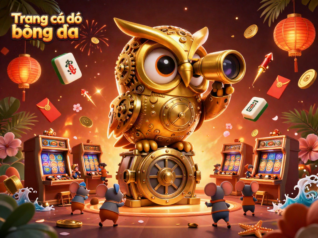 Engage in Trang cá độ bóng đá with dynamic characters and vibrant casino elements in a colorful scene.