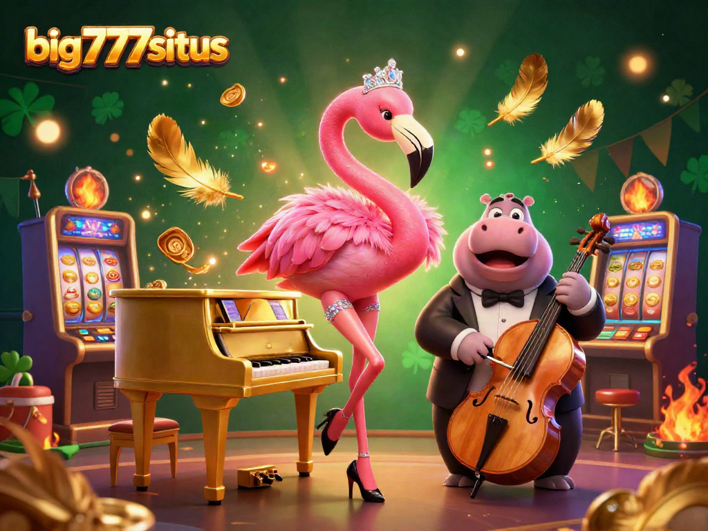 Engage with vibrant slot machines and festive flamingo singer at big777situs for exciting casino fun.