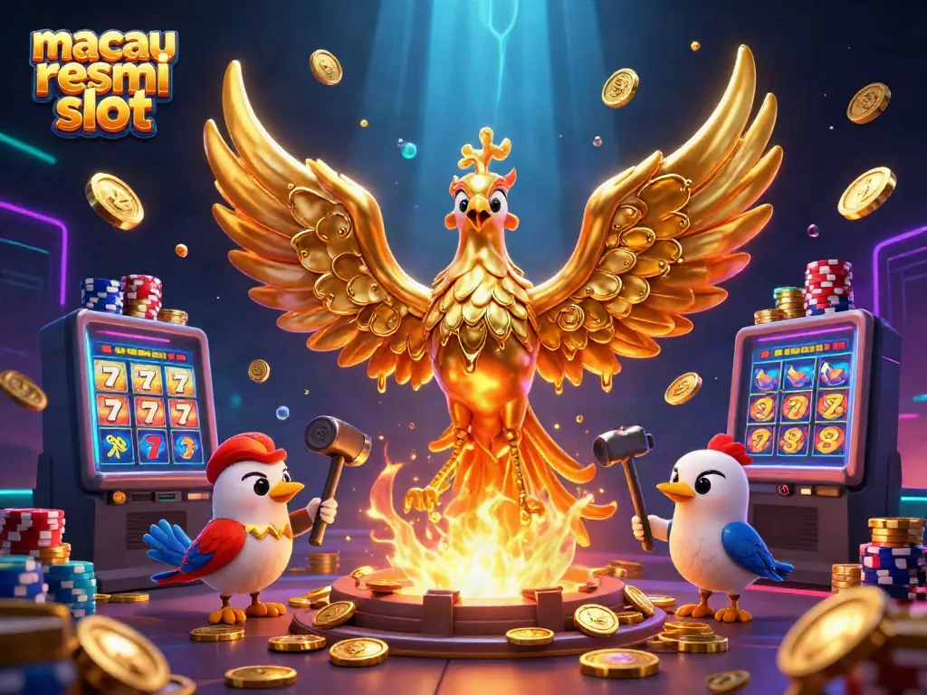 Menangkan di slot resmi Macau dengan ilustrasi mendetail phoenix emas.