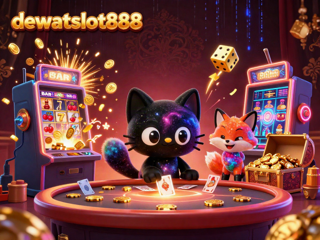 Menangkan jackpot di dewataslot888 dengan slot machine merah yang menyala.
