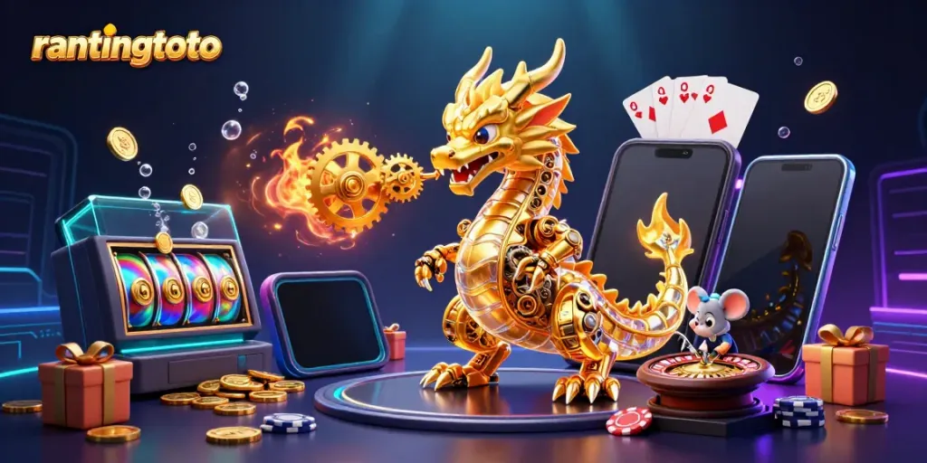 Menangkan permainan di rantingtoto dengan slot warna-warni dan koin emas yang terbang!