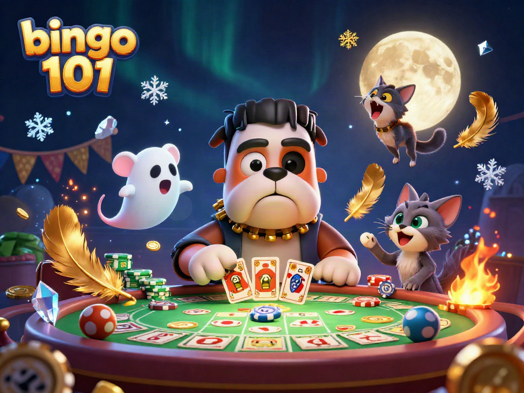 Engage with exciting games at Bingo 101 featuring unique characters and a vibrant atmosphere.