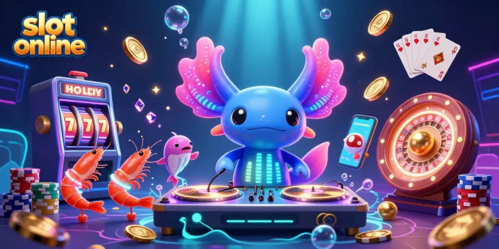 Experience exciting slot online action in a vibrant underwater 3D casino vibe.