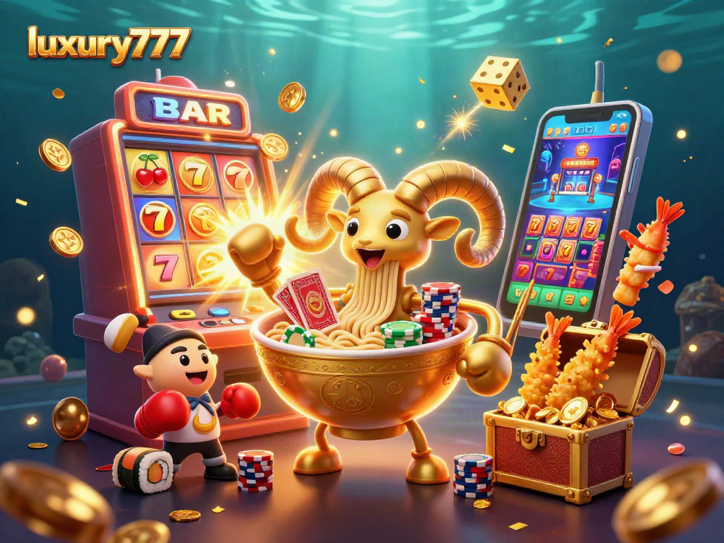 Memicu jackpot luar biasa dengan luxury777, karakter unik dalam suasana kasino 3D yang meriah.