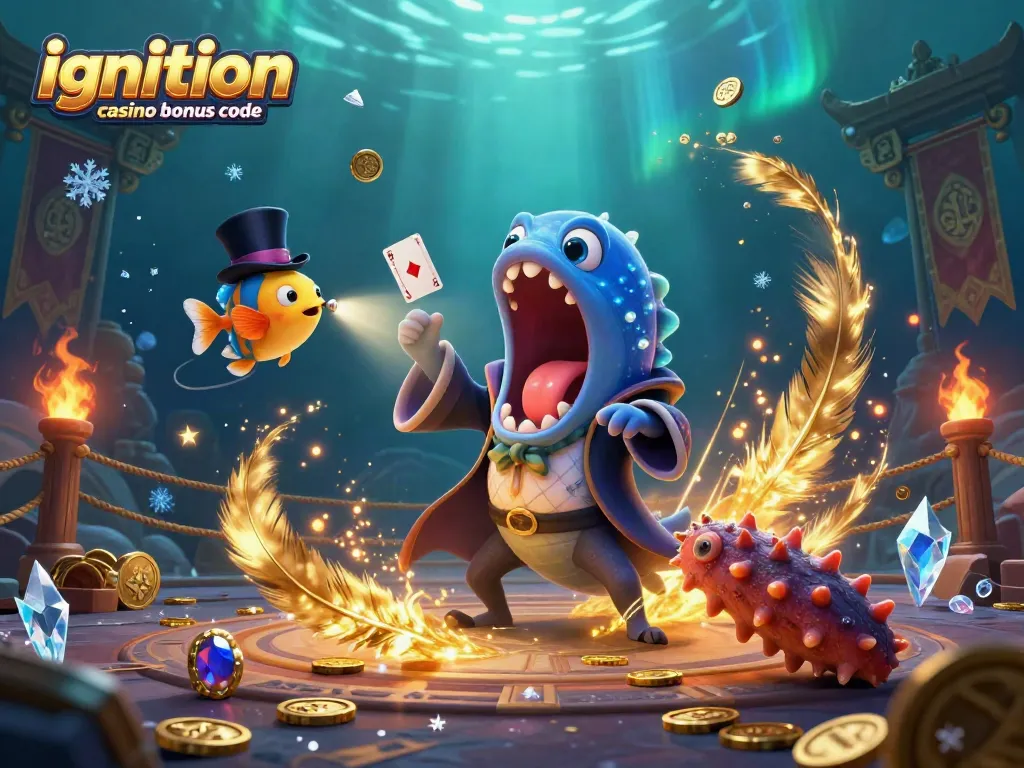 Experience the excitement of ignition casino bonus code with vibrant underwater casino magic and dynamic characters.