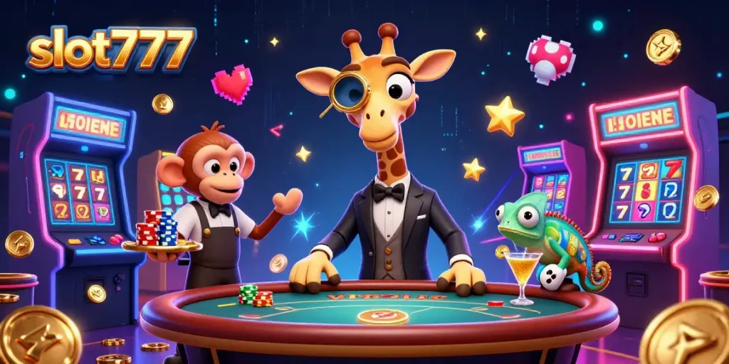 Experience the excitement of slot777 with high-roller giraffe at a vibrant casino.