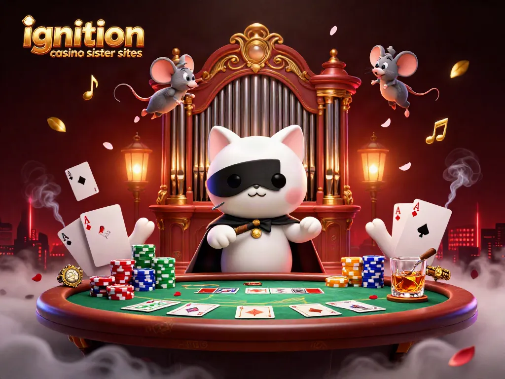 Experience lively action at ignition casino sister sites with themed casino characters and vibrant game elements.