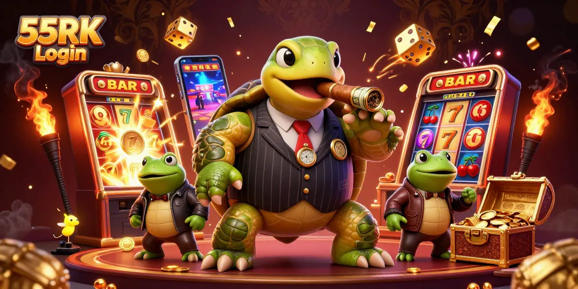 Engage with thrilling 55RK Login action featuring vibrant characters amidst an exciting casino atmosphere.