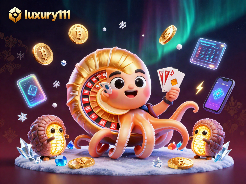 Play exciting casino games with luxury111, featuring a 3D cartoon nautilus roulette wheel.