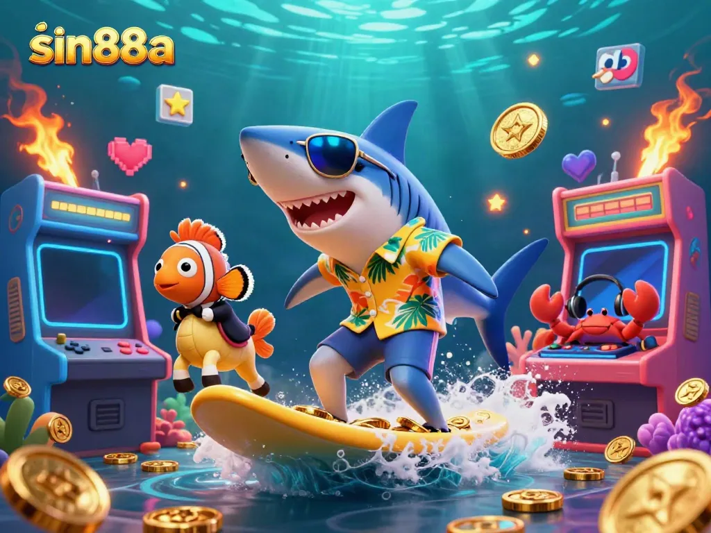 Experience winning thrills at sin88a with a fun underwater casino scene showcasing action and excitement.