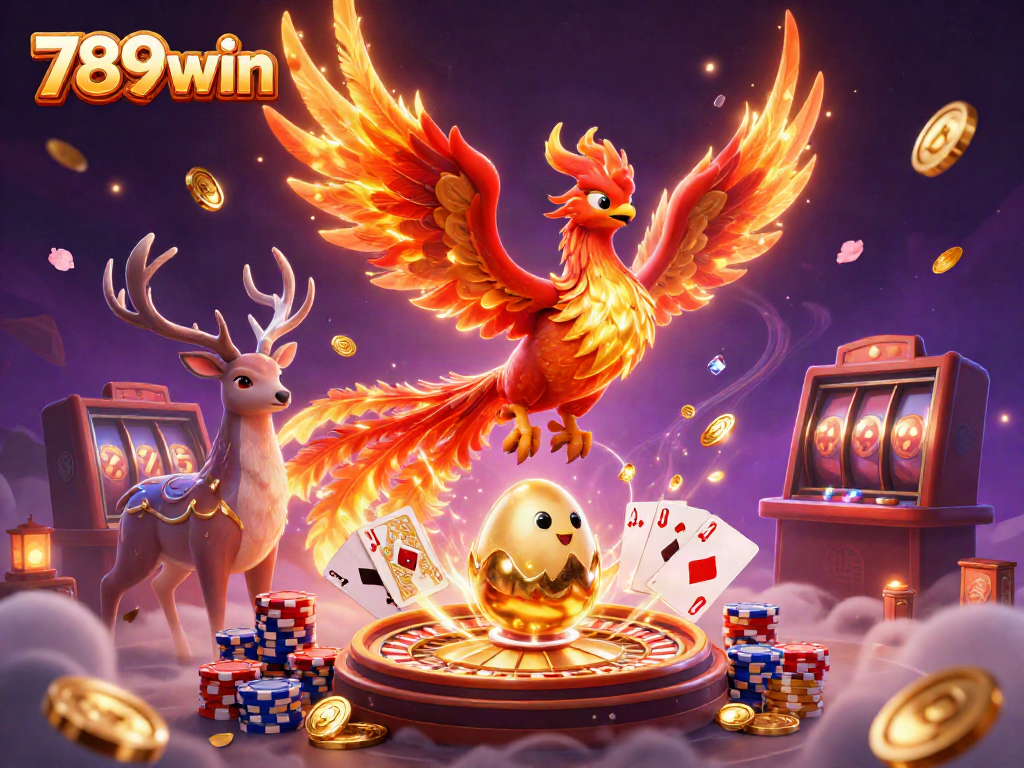 Experience thrilling wins at 789win with a vibrant casino scene featuring colorful game elements.